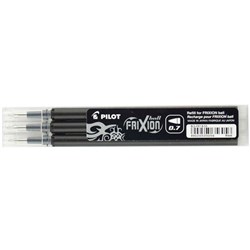 Pen Refill Gel Pilot Medium Erasable Fine 0.7mm Black